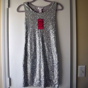 Silver sequined Candie's minidress